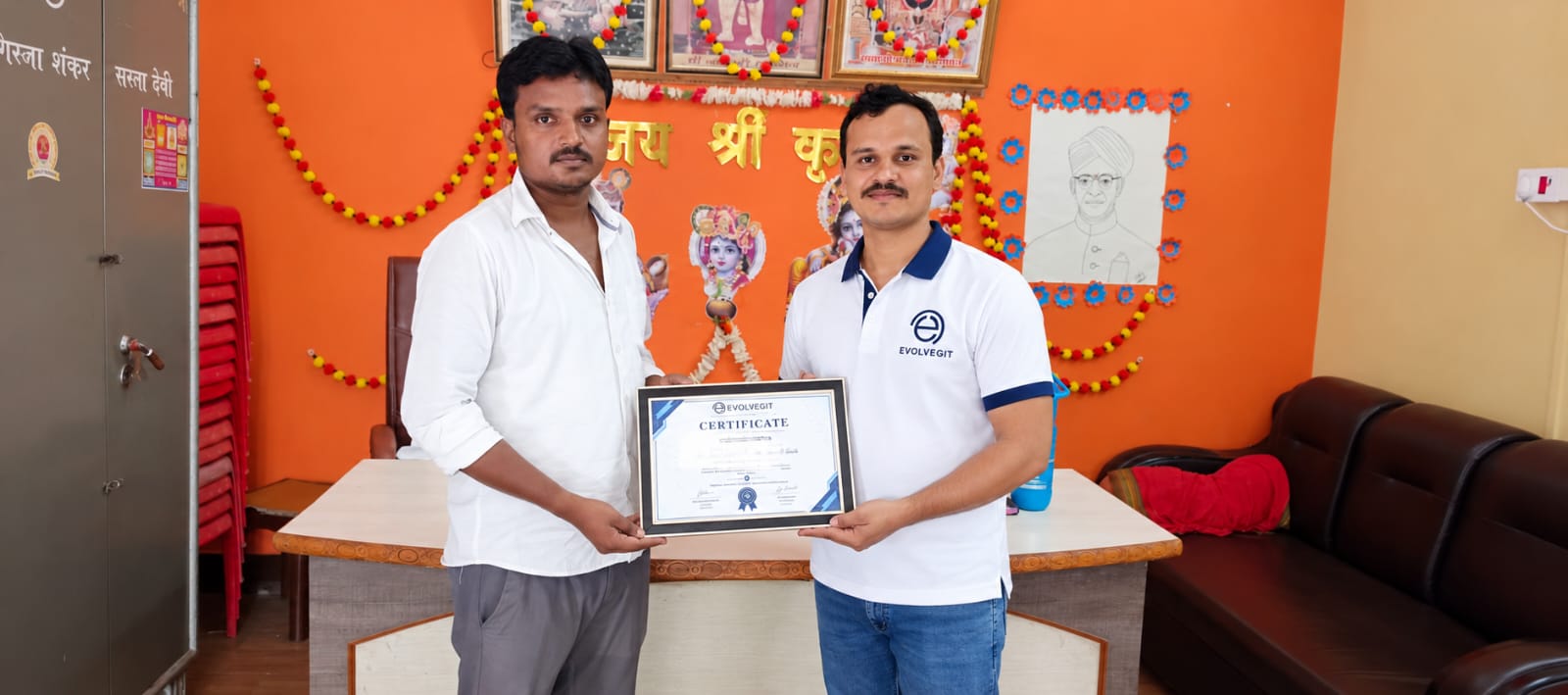 Evolvegit certificate presentation to the owner